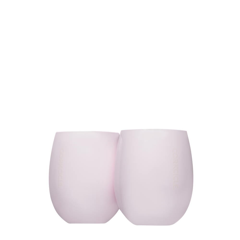 Sommelier Stemless Set (2) - Easy Cup N0 - 10oz / Gloss Pink