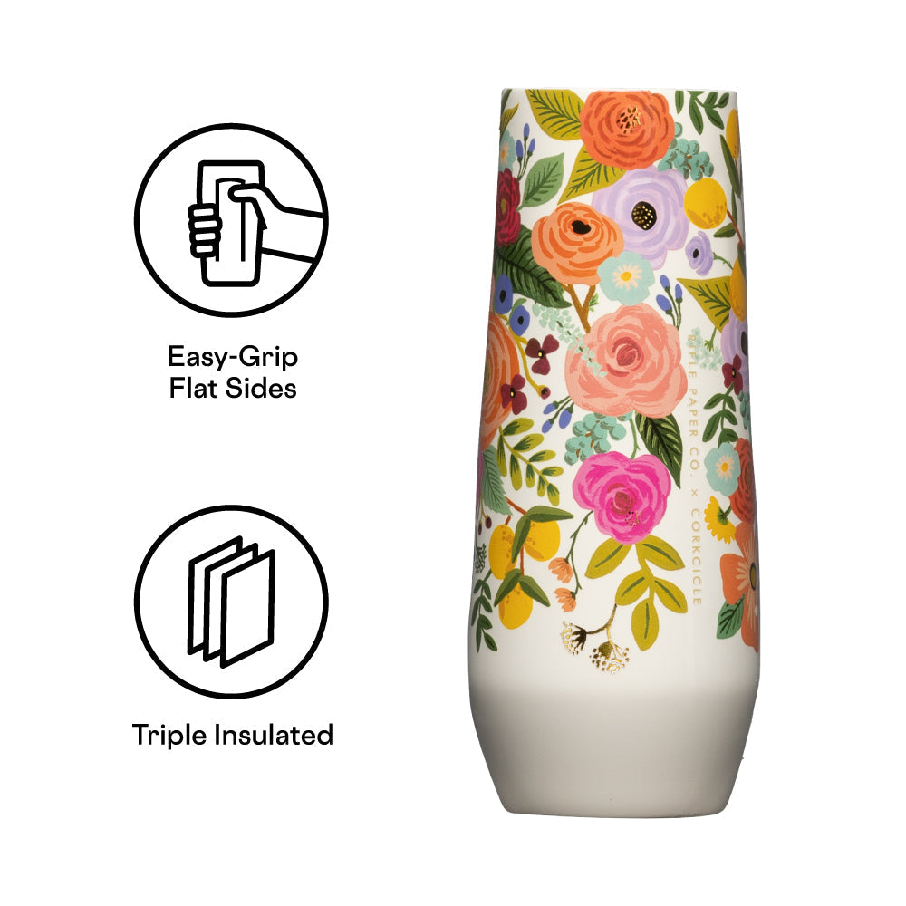 Rifle Paper Co. Stemless Flute - Durable Choice D7