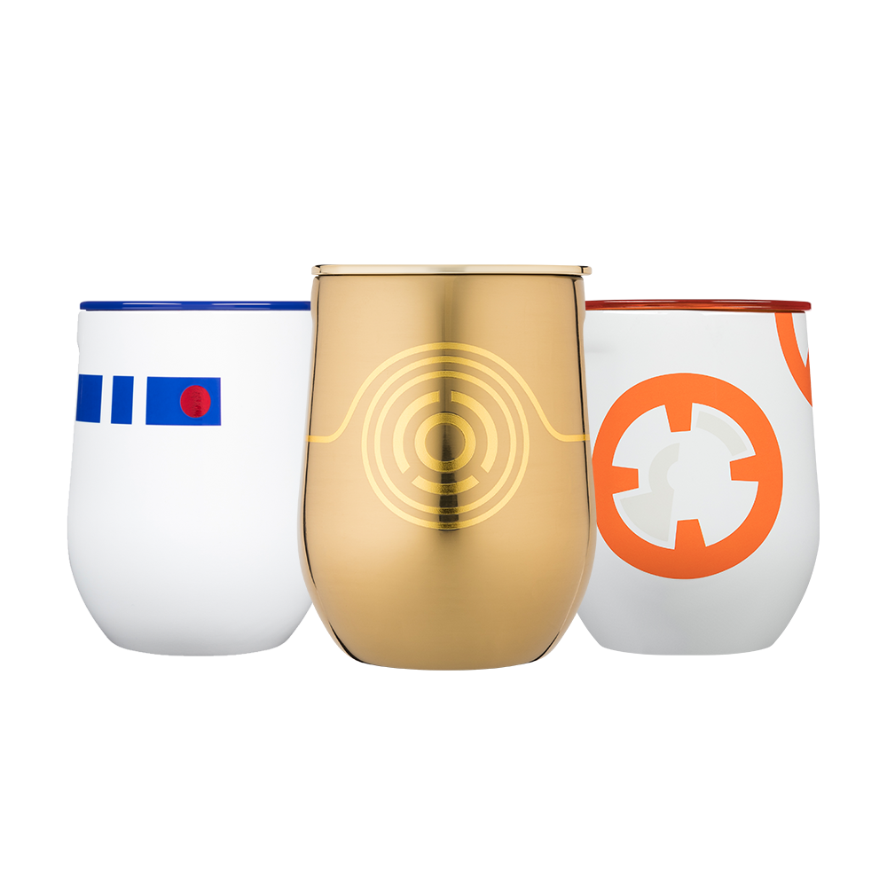 Star Wars TM Droids Stemless Set (3) - Smooth Beverage L9 - Stemless Cup Set 12oz / Droids