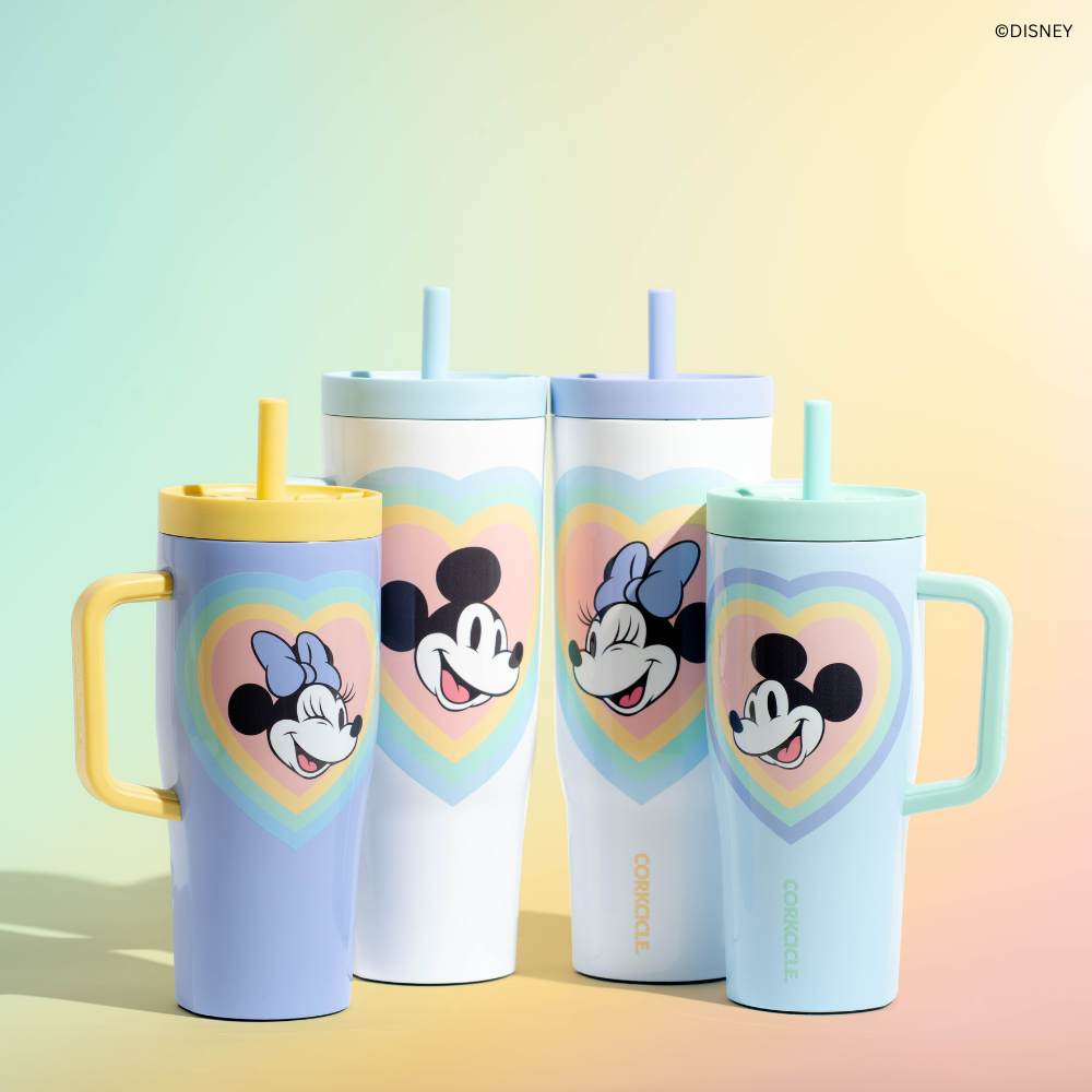 Mickey & Minnie Mouse Retro Rainbow Leakproof Cruiser - Morning Refill S3