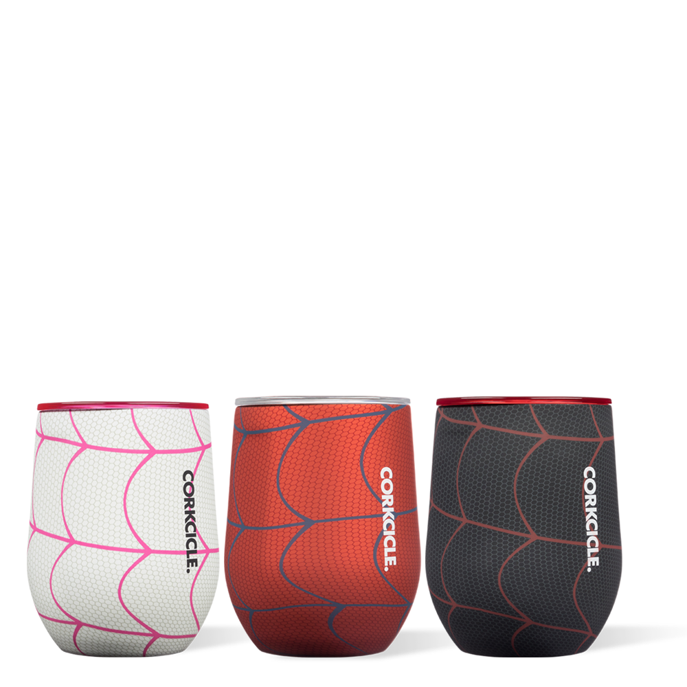 Spider-Man Stemless Set (3) - Bright Sip Y7 - Stemless Cup Set 12oz / Spider-Man