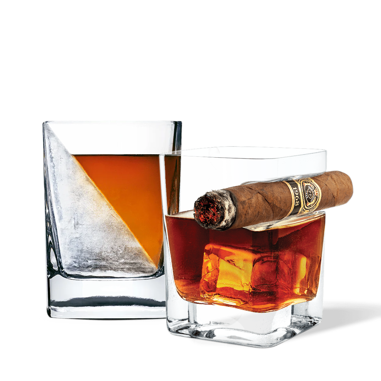 Whiskey Wedge + Cigar Glass Bundle - Clean Whiskey H6